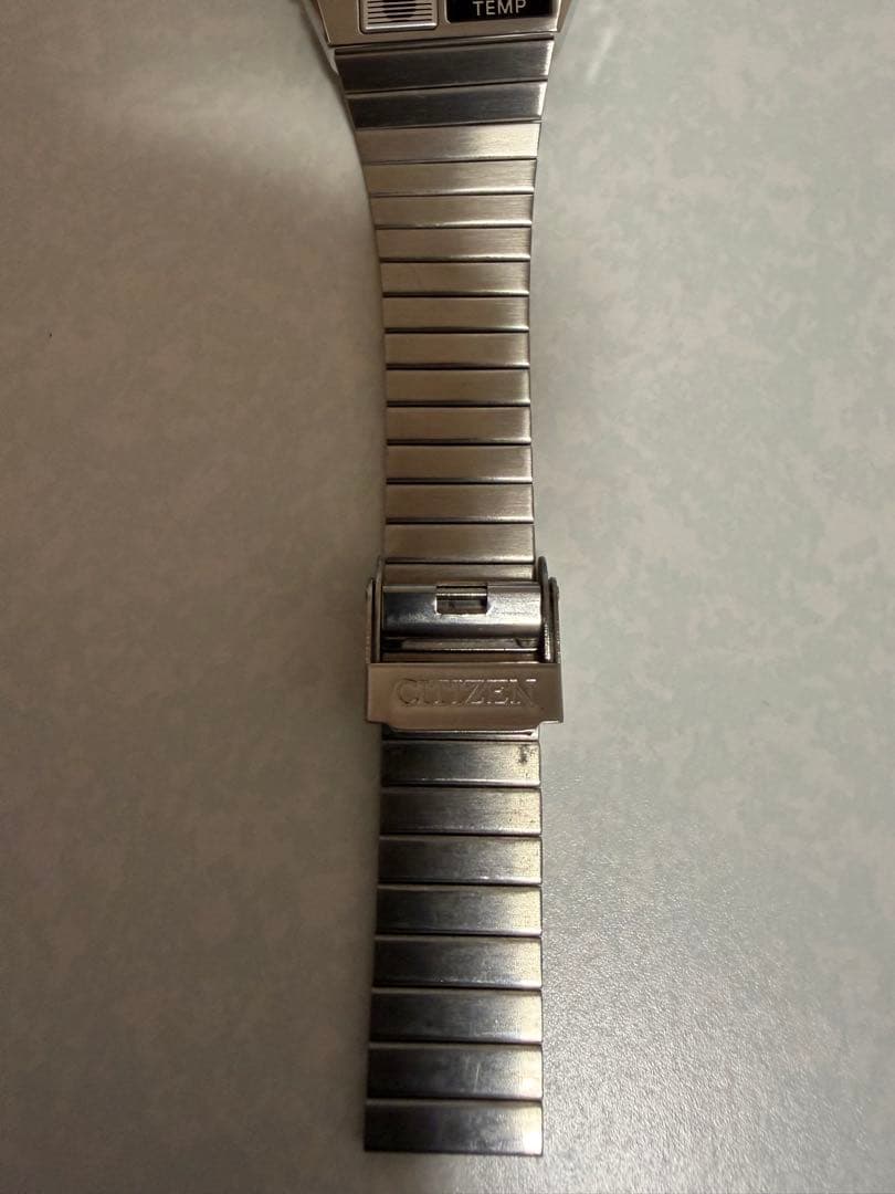 CITIZEN ANA-DIGI TEMP 腕時計シルバー　文字盤ブラック稼働品