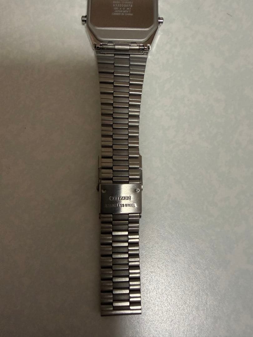 CITIZEN ANA-DIGI TEMP 腕時計シルバー　文字盤ブラック稼働品