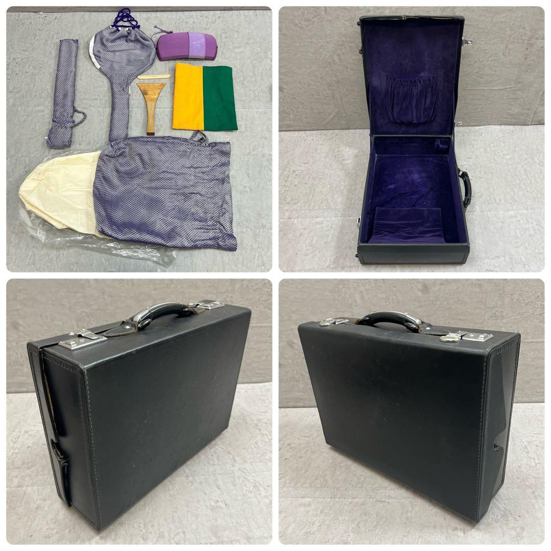 細棹長唄三味線　三つ折れ　1枚溝　東触り　木撥　ハードケース　皮破れ　ジャンク