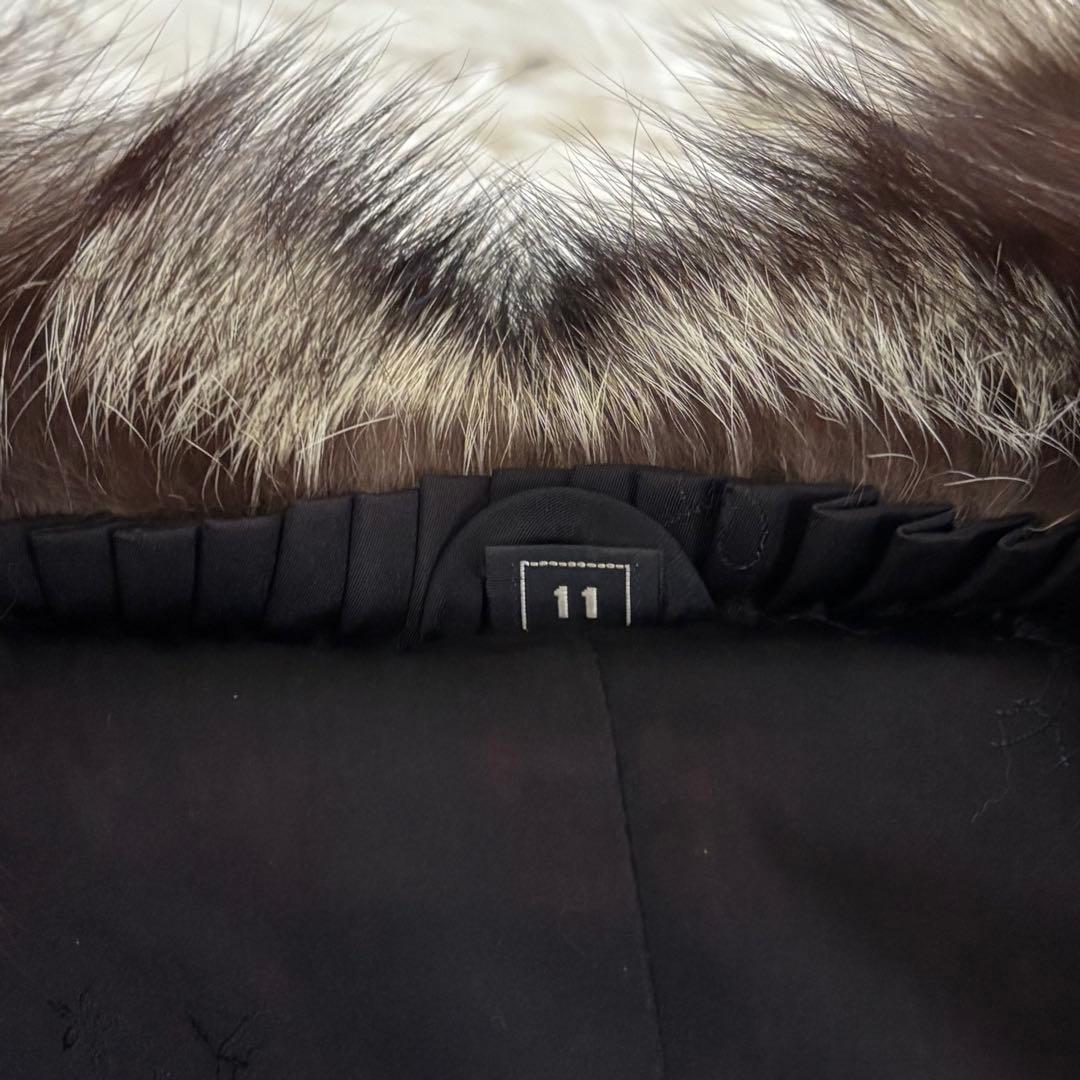 ボリューム◎SAGA FOX 毛皮コート シルバーフォックス 金サガ 11号