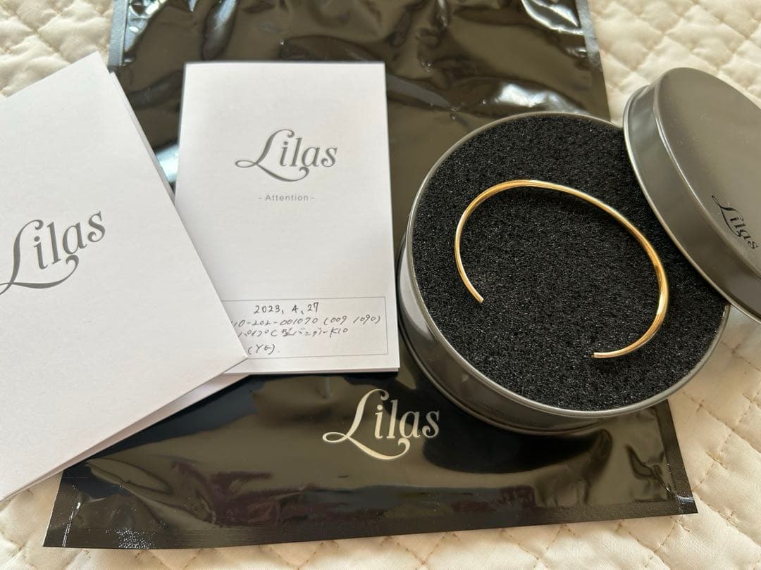 ✳︎✴︎Lilas 2.5パイプC型バングル K10✴︎✳︎美品