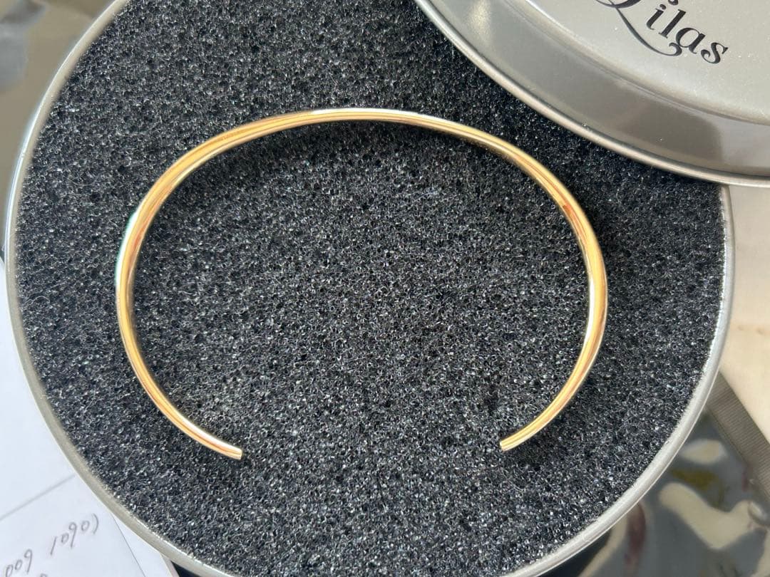 ✳︎✴︎Lilas 2.5パイプC型バングル K10✴︎✳︎美品