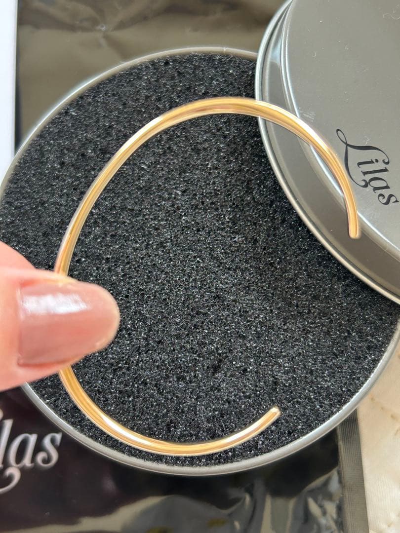 ✳︎✴︎Lilas 2.5パイプC型バングル K10✴︎✳︎美品