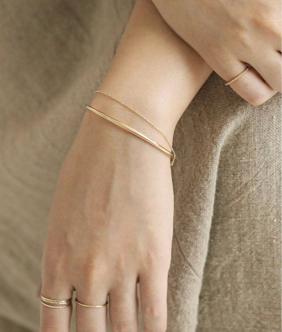 ✳︎✴︎Lilas 2.5パイプC型バングル K10✴︎✳︎美品