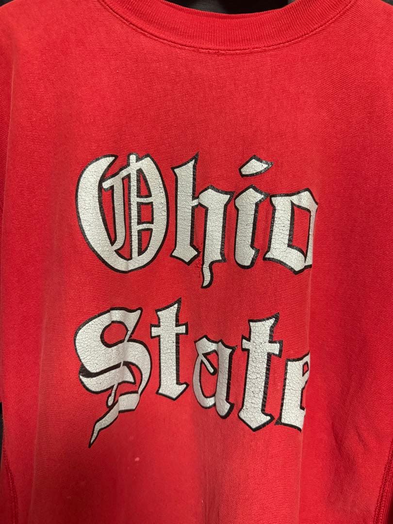 Ohio State トレーナー 赤　チャンピオン　リバースウィーブ　80s