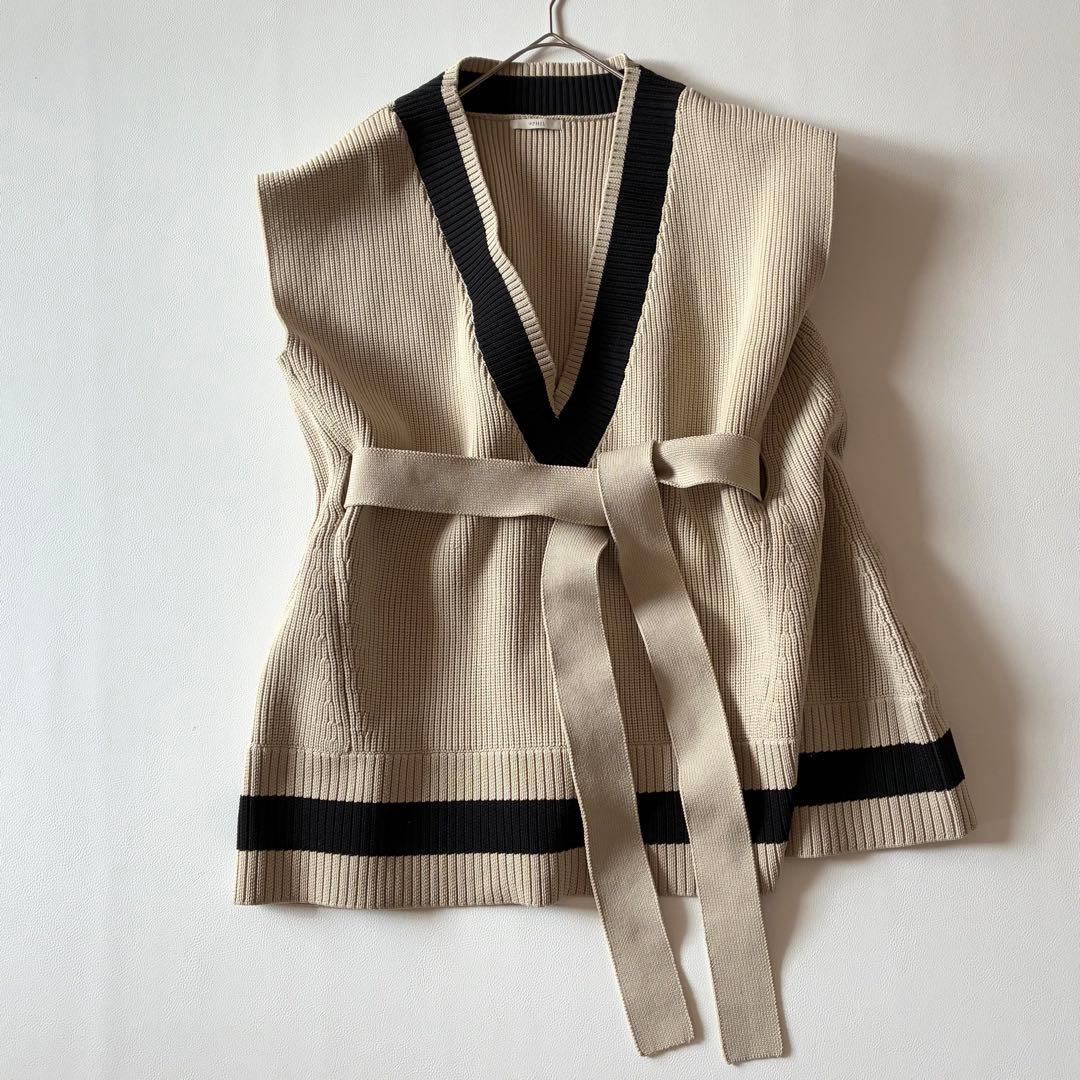 LE PHIL　ルフィル　2024年　スポンディッシュラインニット　ジレ　ベスト