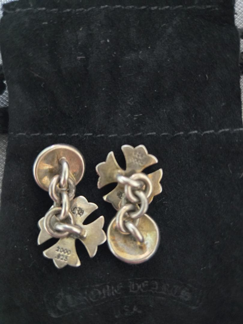 クロムハーツ　CHプラス　シルバーカフスボタン