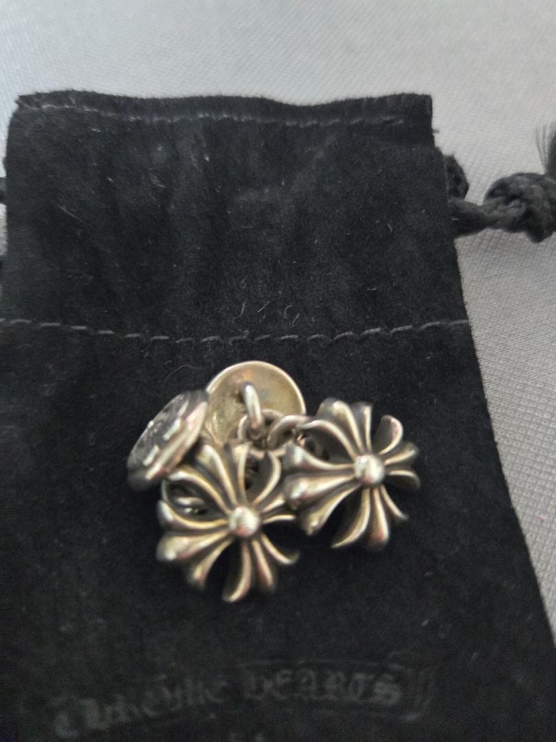 クロムハーツ　CHプラス　シルバーカフスボタン