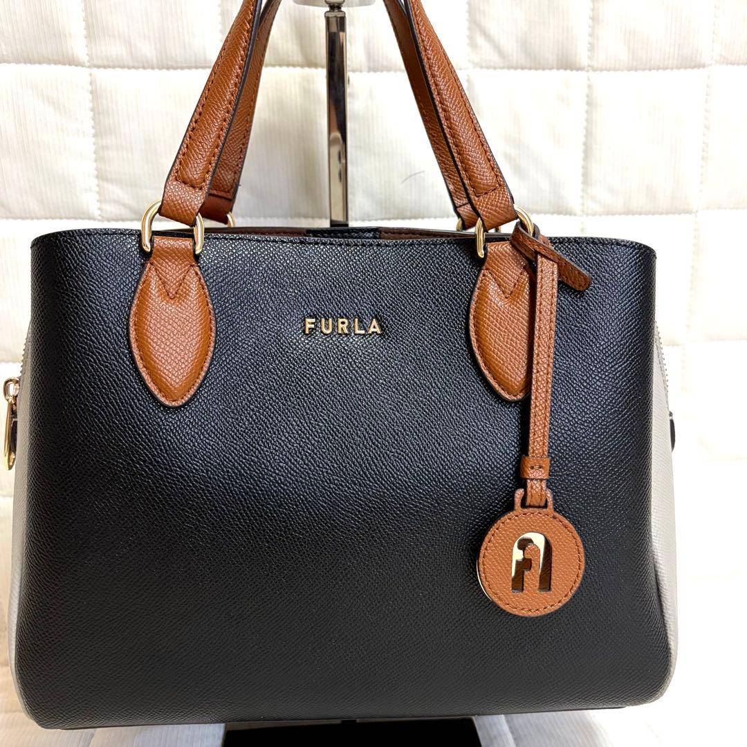 美品☆フルラ2way バイカラー　ミネルヴァトートS