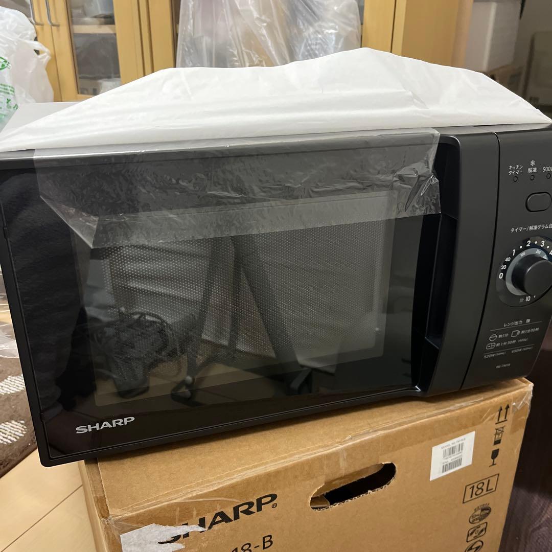 新品未使用　シャープ　電子レンジ 2024年製 RE-TM18-B