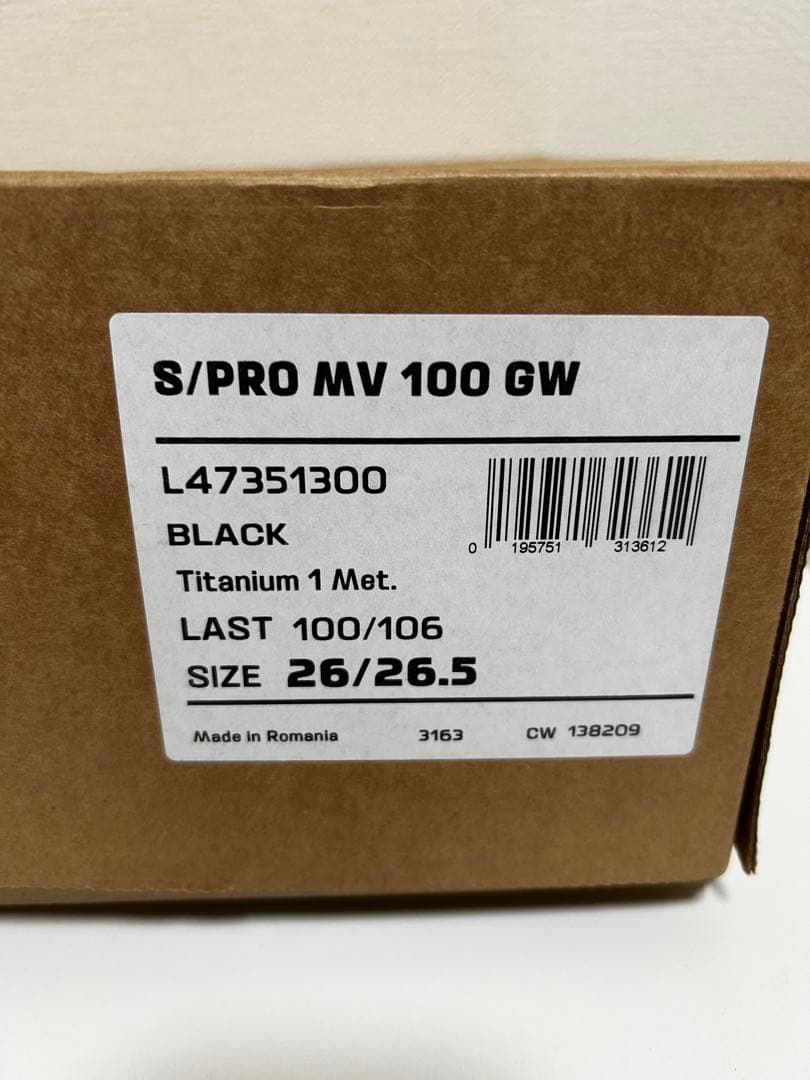 サロモン SALOMON S/PRO MV100 GW シダス インソール付き