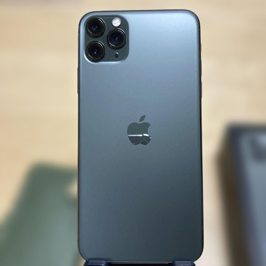 iPhone11ProMax ミッドナイトグリーン 256GB 本体　ケース付