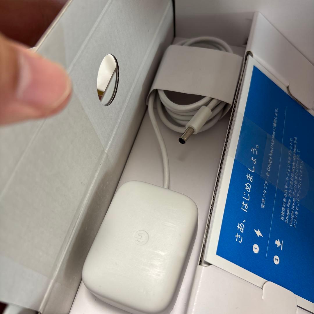Google nest hub Max ディスプレイ本体 充電器、化粧箱付き