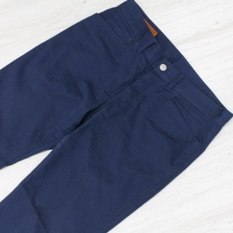 ▲エルメス セリエボタン コットン チノ ネイビー Mサイズ
