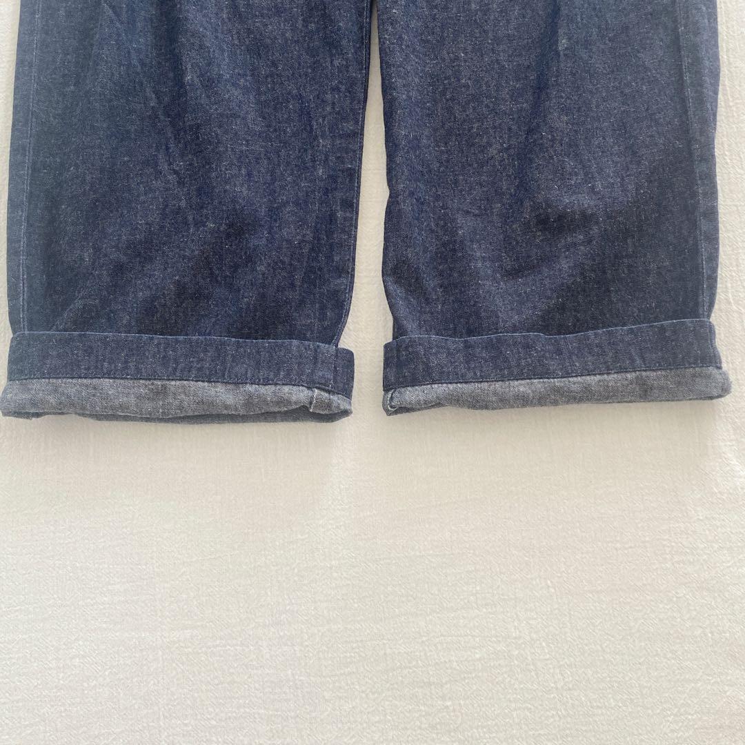 かぐれ⟡.綿麻デニムイージーパンツ コットンリネンインディゴ日本製