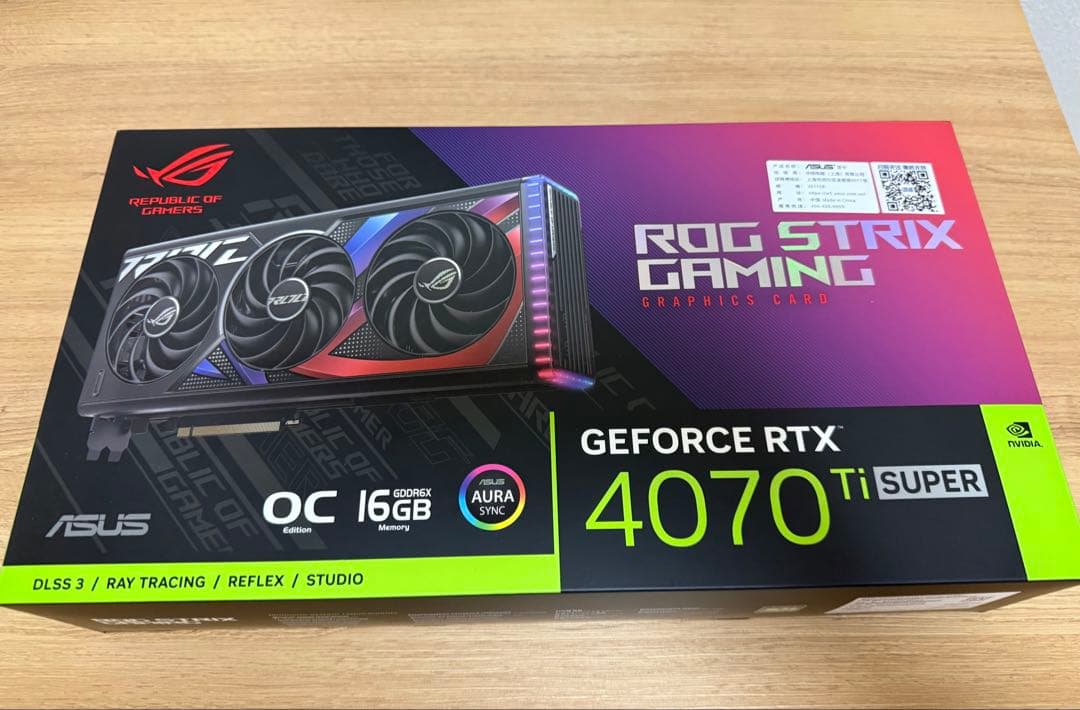 グラフィックボード・グラボ・ビデオカード ASUS ROG STRIX GeForce RTX 4070 Ti SUPER