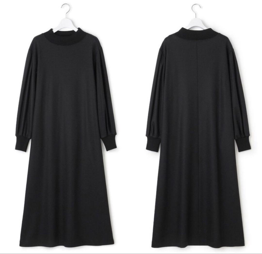 大きいサイズ46＊２３区 ウールミルド リブ フレアワンピース＊自由区ICB組曲