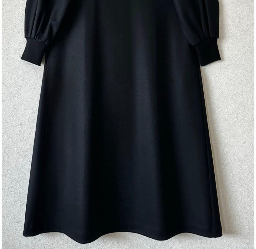 大きいサイズ46＊２３区 ウールミルド リブ フレアワンピース＊自由区ICB組曲