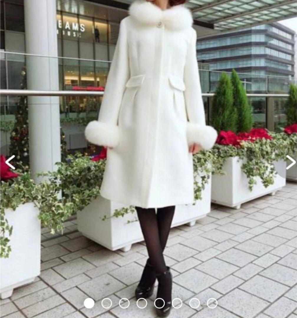 【新品未使用】ミッシュマッシュ 2way アンゴラ混 フォックスファーコート М