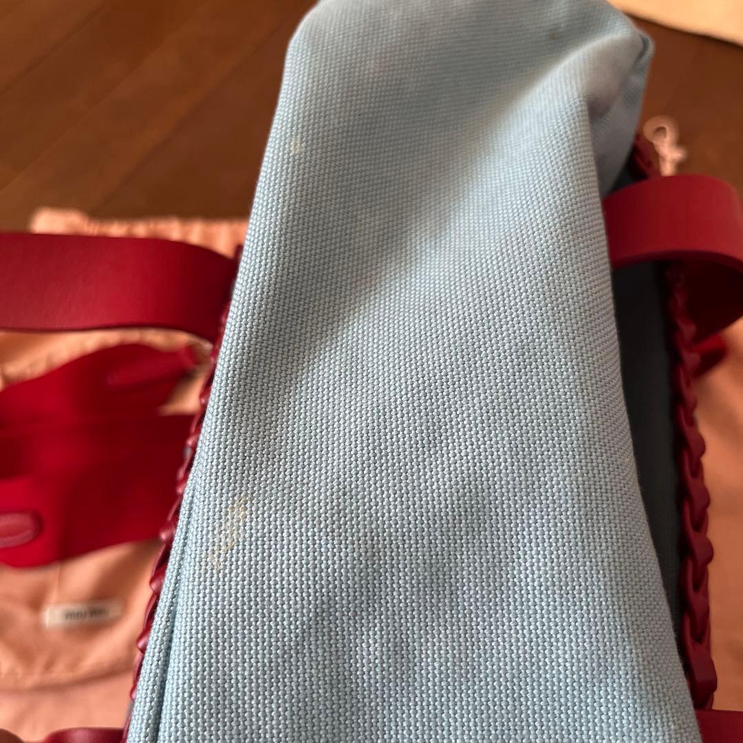 miu miu 2Way かごバッグ イントレッチオ 5BA007 レッド