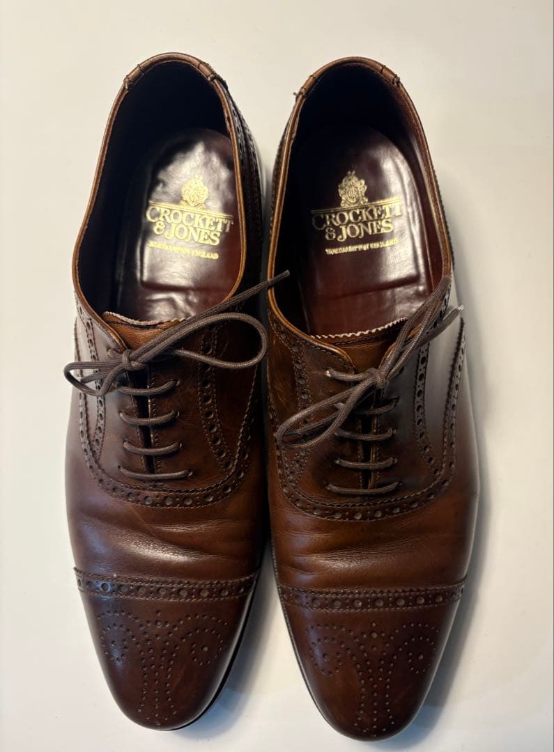 CROCKETT&JONES COVENTRY セミブローグ ダークブラウン8E