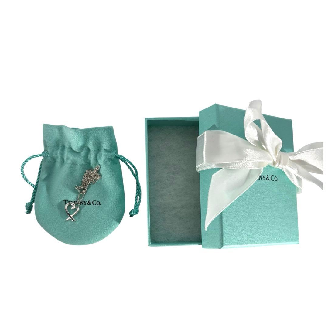 【光沢艶感仕上げ】 ティファニー ラビングハート ネックレス シルバー925