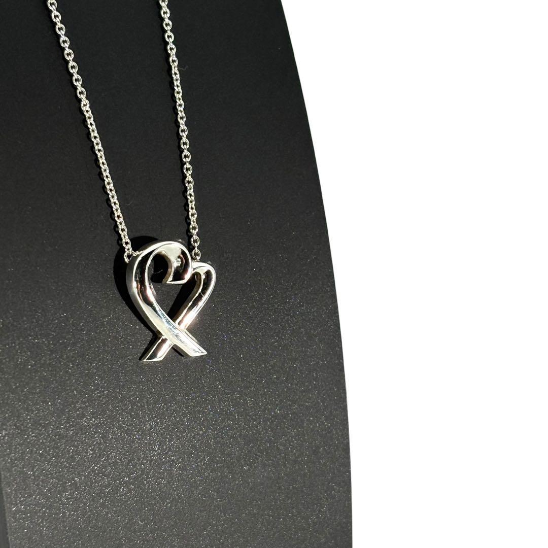 【光沢艶感仕上げ】 ティファニー ラビングハート ネックレス シルバー925