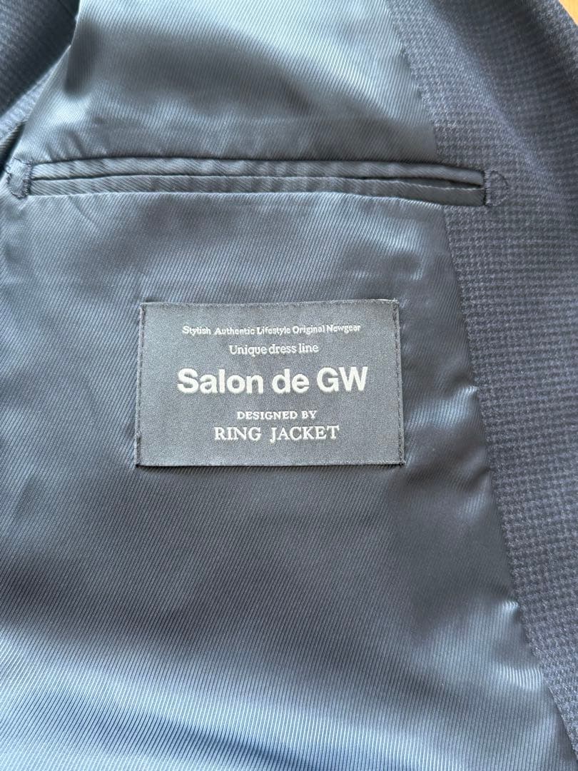 Salon de GW ストレッチTR ネイビー千鳥 セットアップ