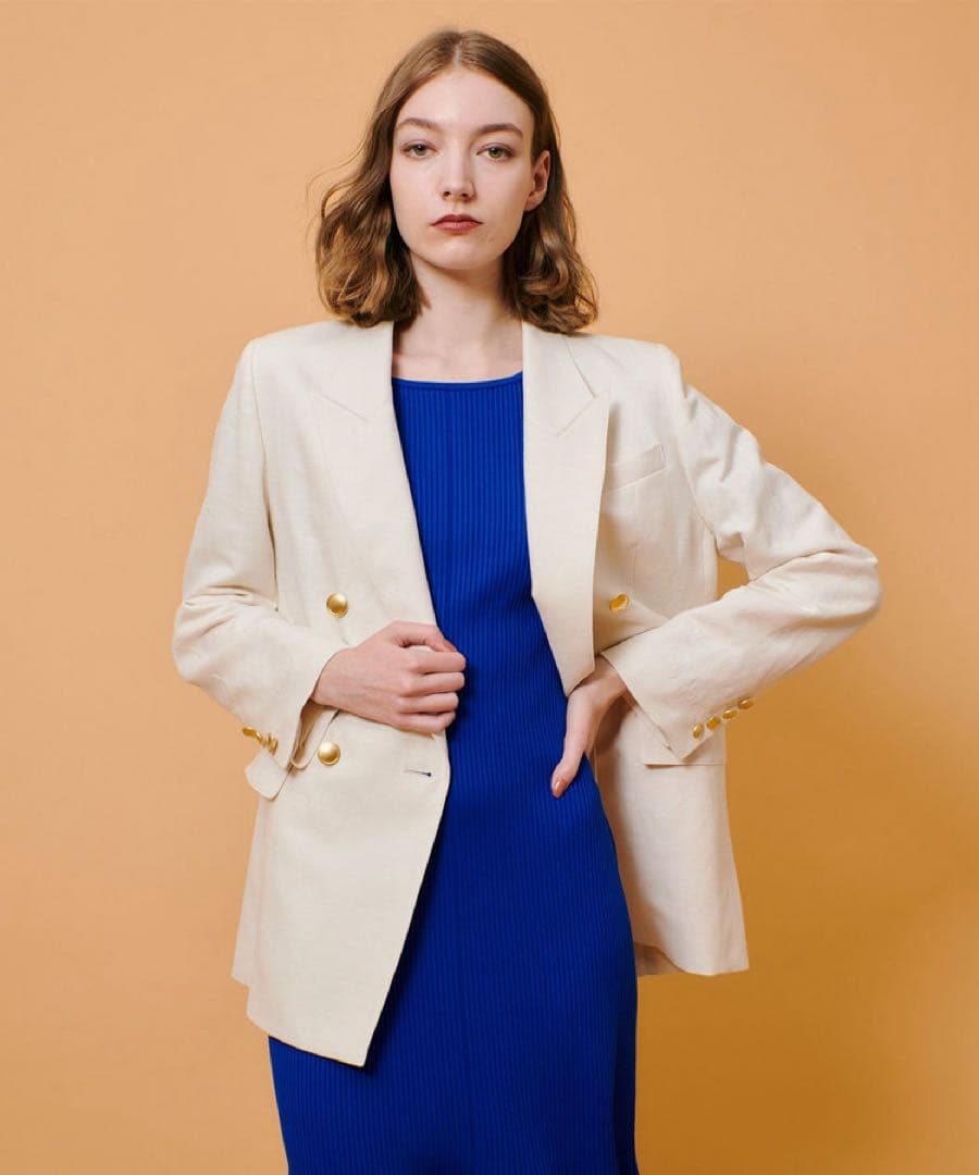 allureville アルアバイル　シャークスキンダブルブレストジャケット