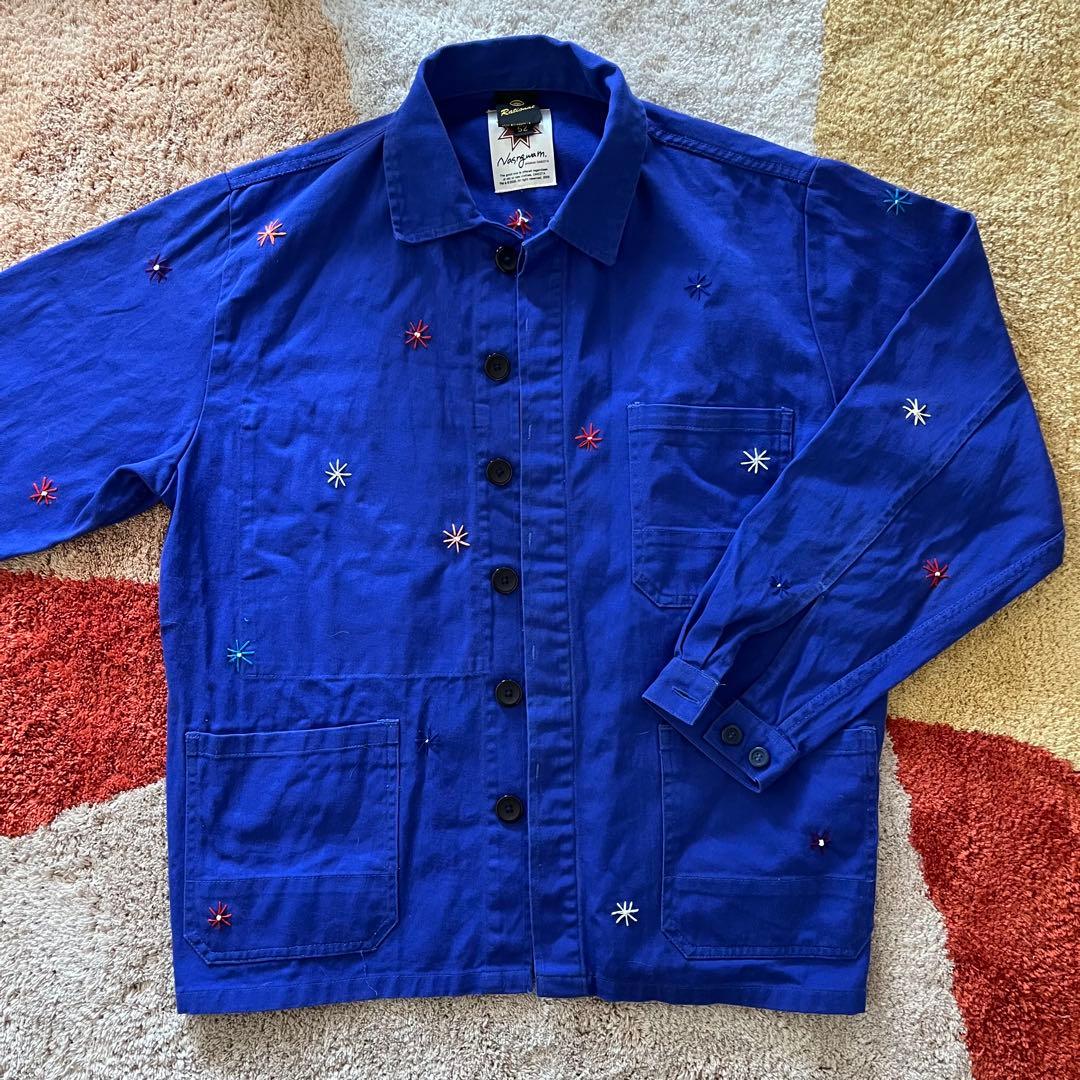 Nasngwam. フラワーカバーオール / リメイクユーロワークジャケット