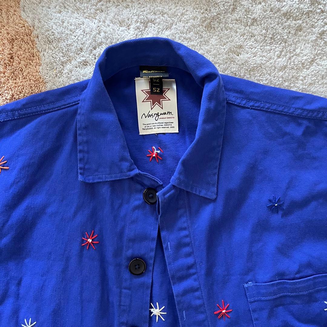 Nasngwam. フラワーカバーオール / リメイクユーロワークジャケット