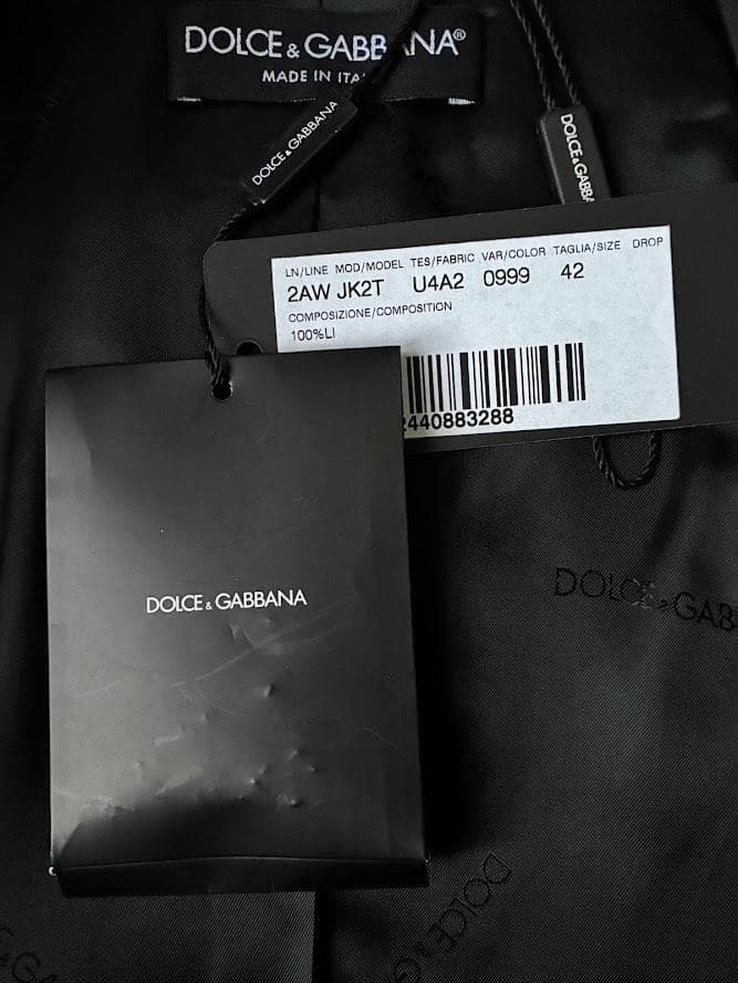【新品 タグ付き】ドルチェ＆ガッバーナ ジャケット 縦襟 ブラック 42 希少