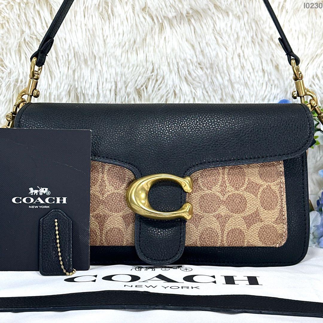 【極美品】コーチ 79337 タビー シグネチャー 3way ハンドバッグ 黒