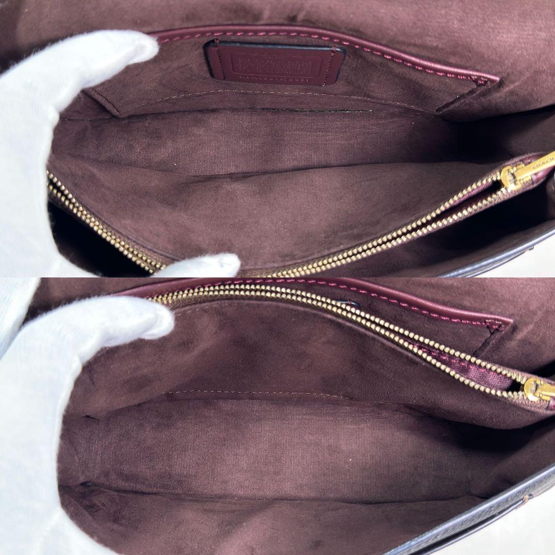 【極美品】コーチ 79337 タビー シグネチャー 3way ハンドバッグ 黒