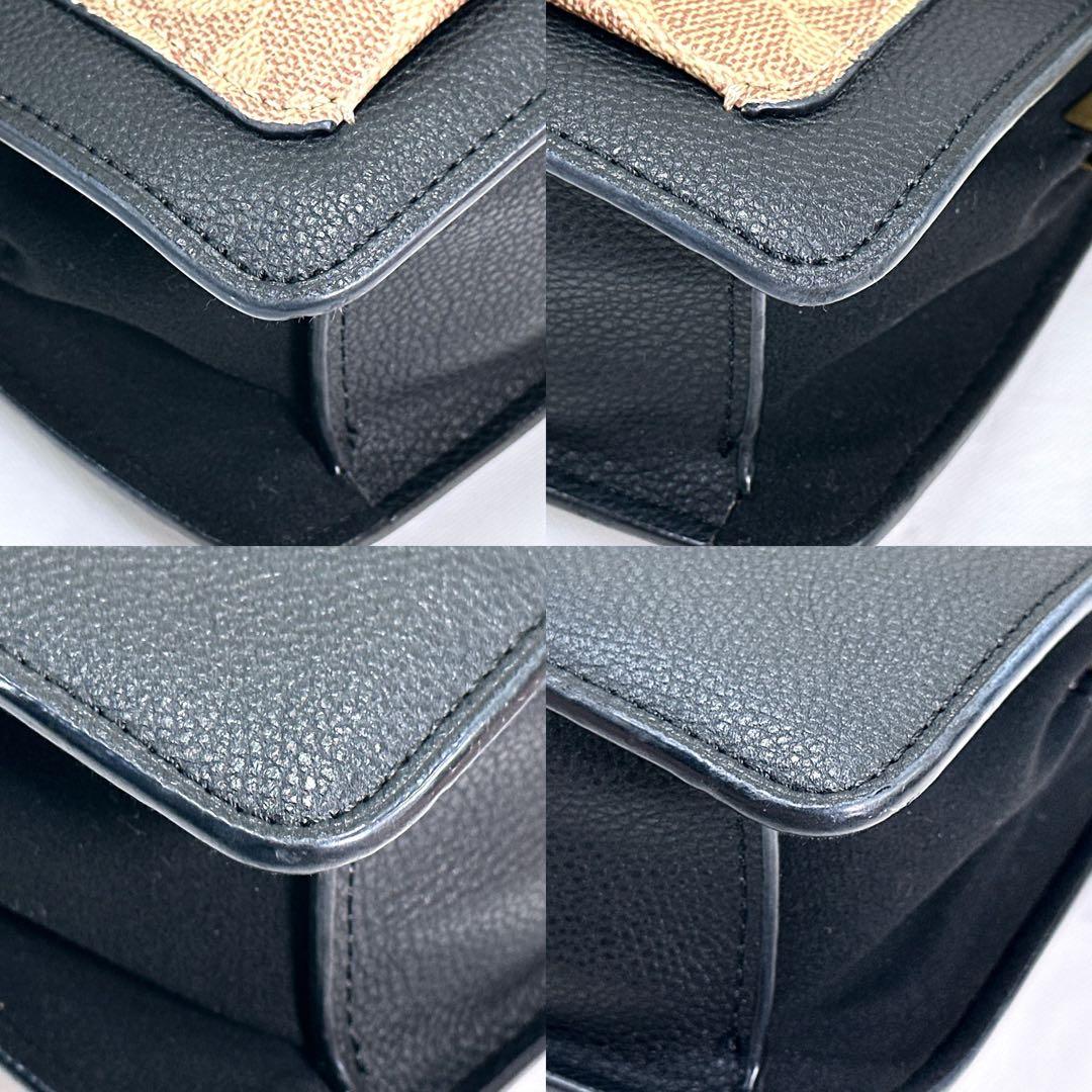 【極美品】コーチ 79337 タビー シグネチャー 3way ハンドバッグ 黒