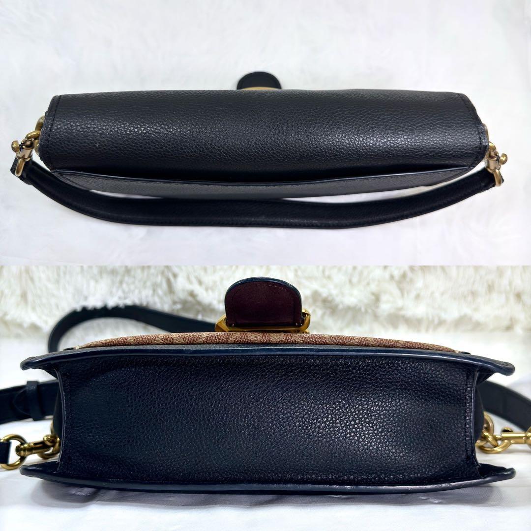 【極美品】コーチ 79337 タビー シグネチャー 3way ハンドバッグ 黒