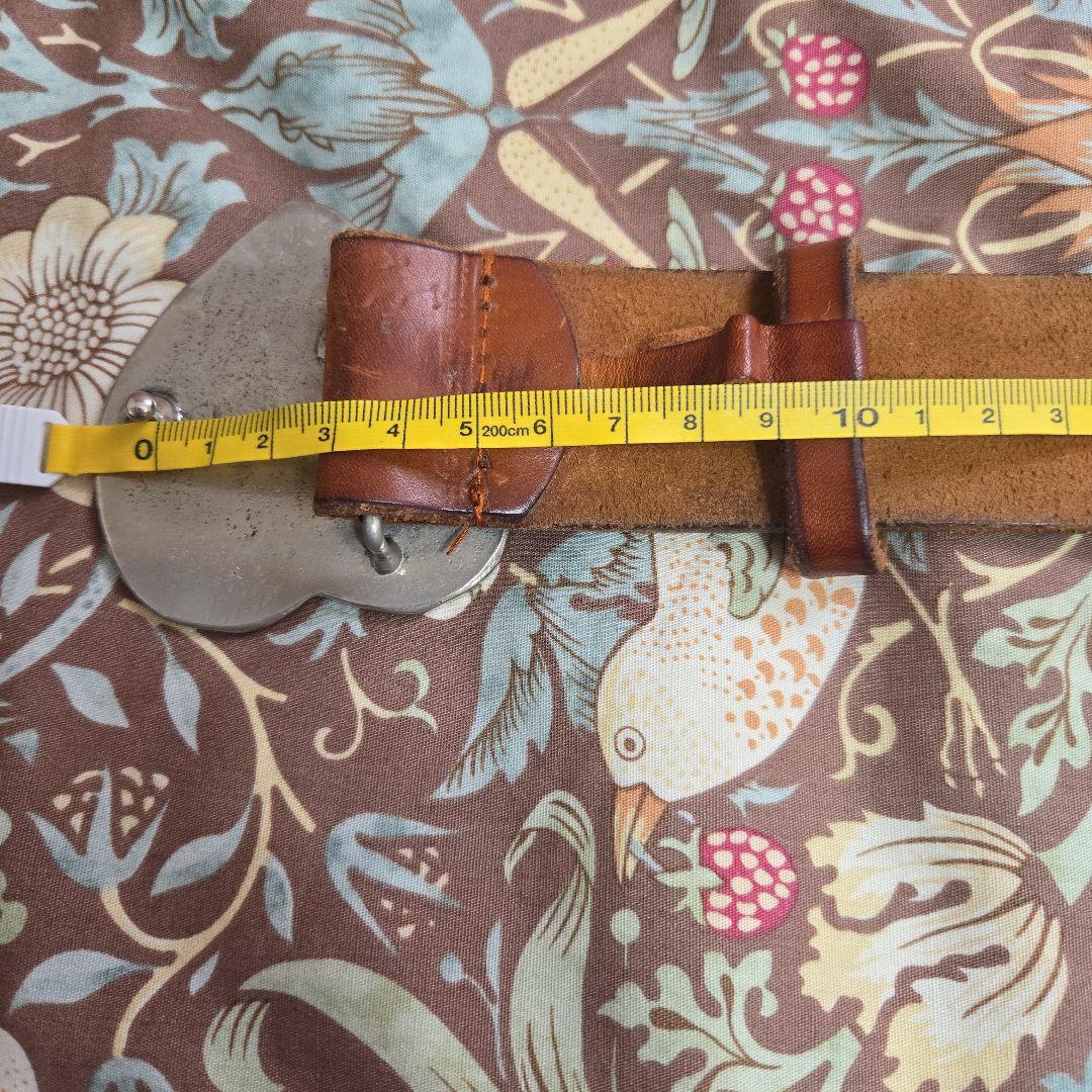 【希少】45rpm 45R ブラウンレザー ハート型バックル ベルト