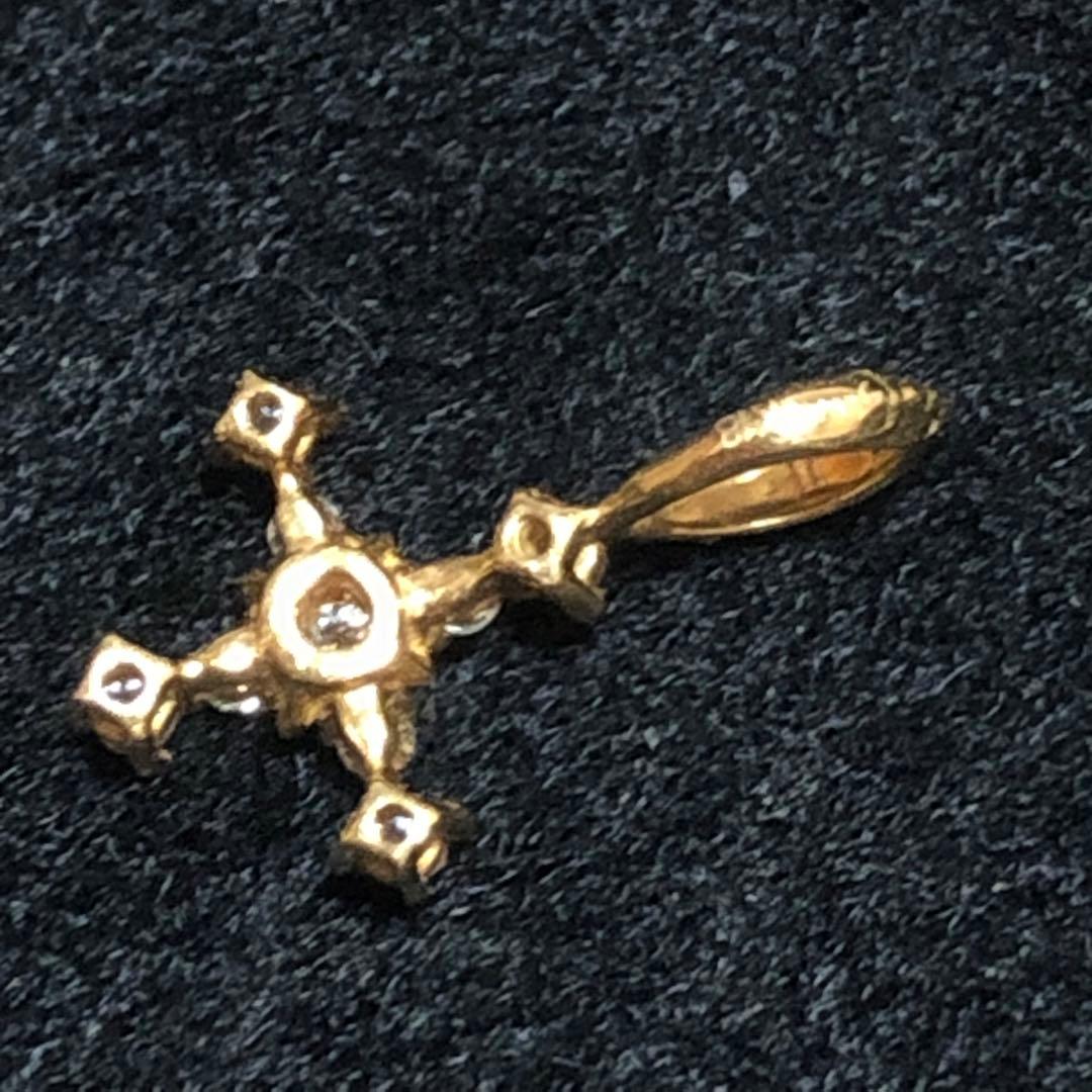 ☆びーちゃん☆ ☆アガットクラシック★K18ダイヤモンドクロスチャーム