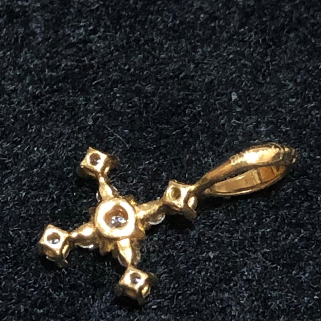 ☆びーちゃん☆ ☆アガットクラシック★K18ダイヤモンドクロスチャーム