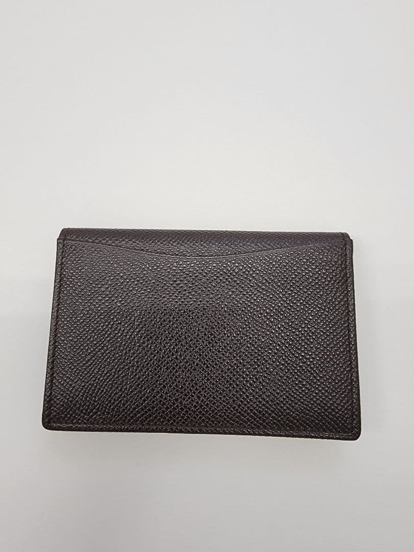 BVLGARI ダークブラウン レザー 名刺入れ