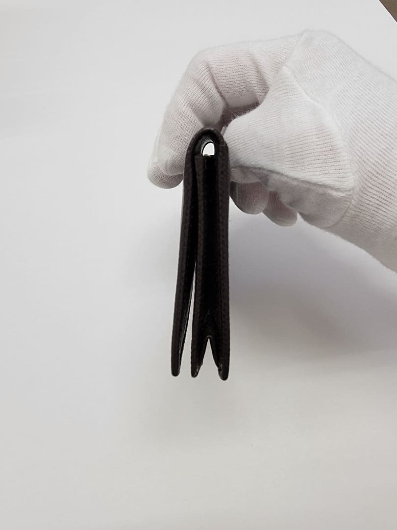 BVLGARI ダークブラウン レザー 名刺入れ