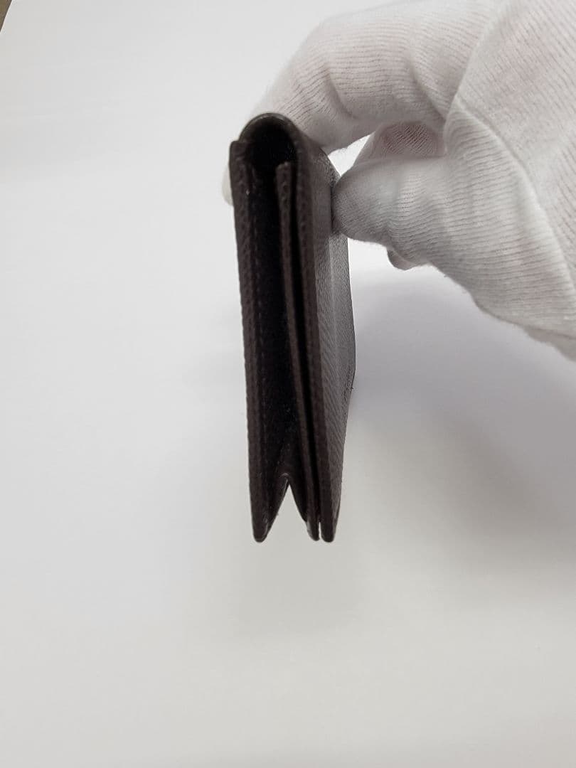 BVLGARI ダークブラウン レザー 名刺入れ