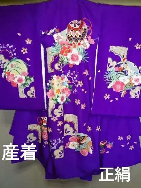 産着一つ身　女児　紫色