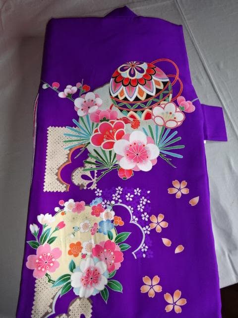 産着一つ身　女児　紫色