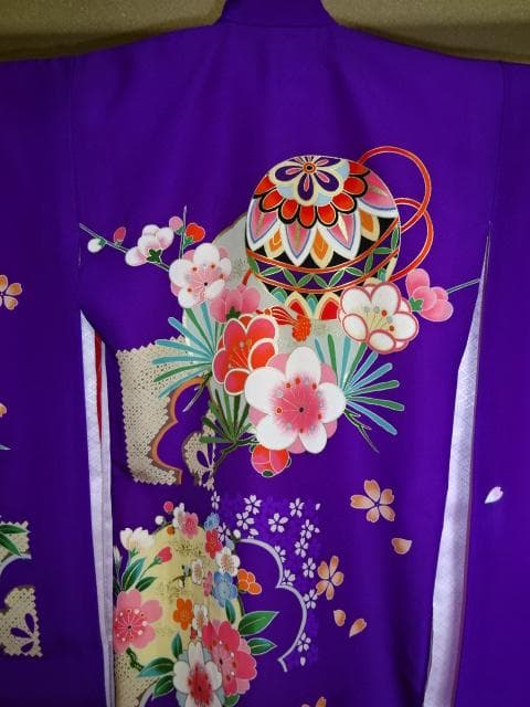 産着一つ身　女児　紫色