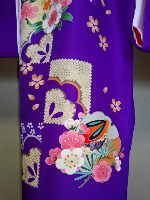 産着一つ身　女児　紫色