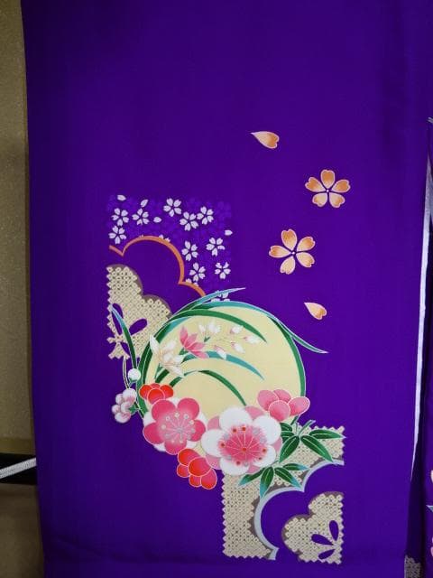 産着一つ身　女児　紫色