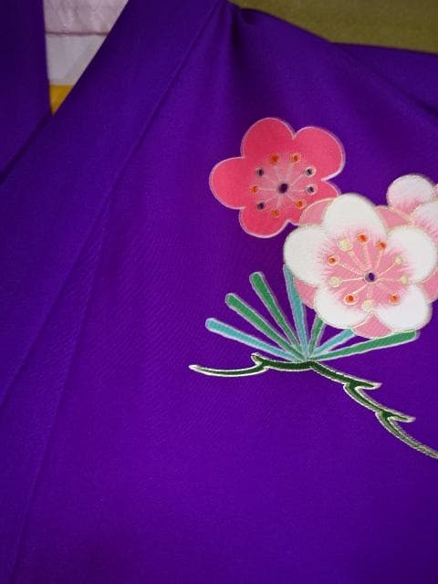 産着一つ身　女児　紫色