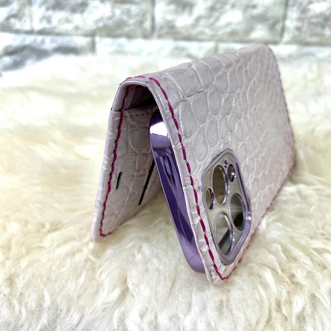 美品　ゼルパリ　スマホケース　クロコダイル　iPhone14pro