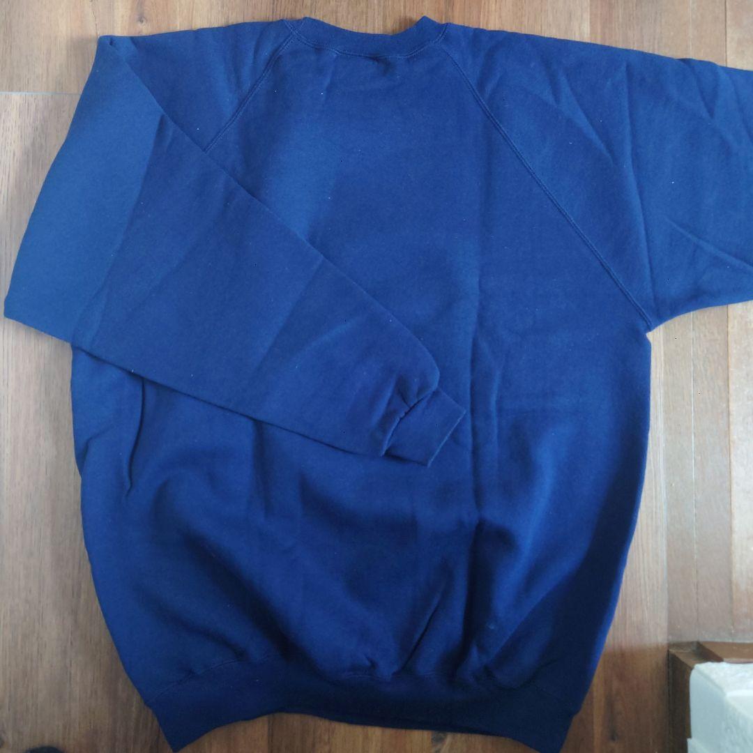 adidas80S ネイビー ロゴ刺繍 スウェット・サイズXL・レトロ